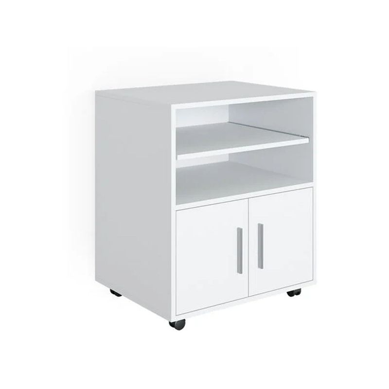 AMUEBLE - MUEBLE ARCHIVADOR AUXILIAR OSCAR PARA IMPRESORA BLANCO tiendas amueble