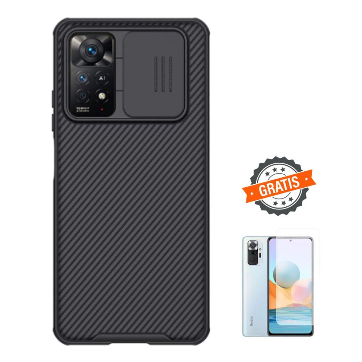 NILLKIN - CASE NILLKIN XIAOMI REDMI NOTE 11 Y NOTE 11S CON VIDRIO