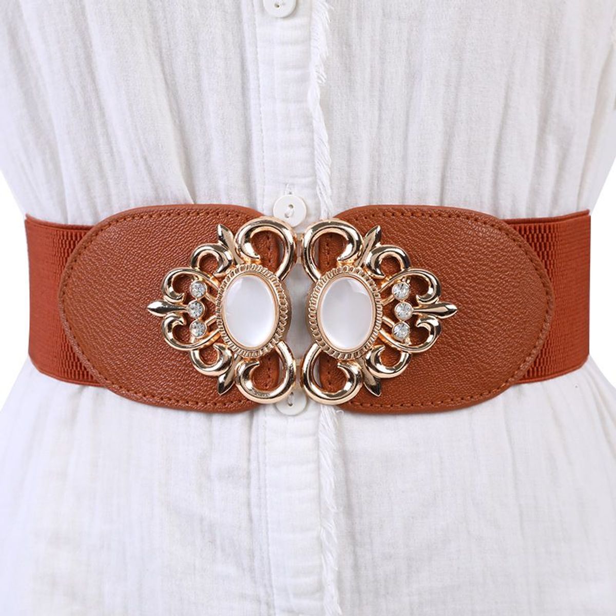 BAALATHKKO5 - Cinturón Elegante De Vestir Ancho Elastico Para Vestidos