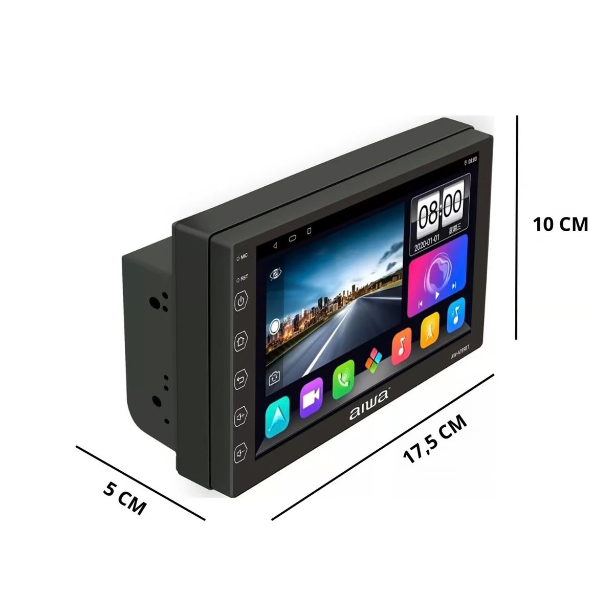 AIWA - Autoradio Aiwa Android 2 Din Slim HD 7" HD 4GB RAM + 64GB AW-A789BT