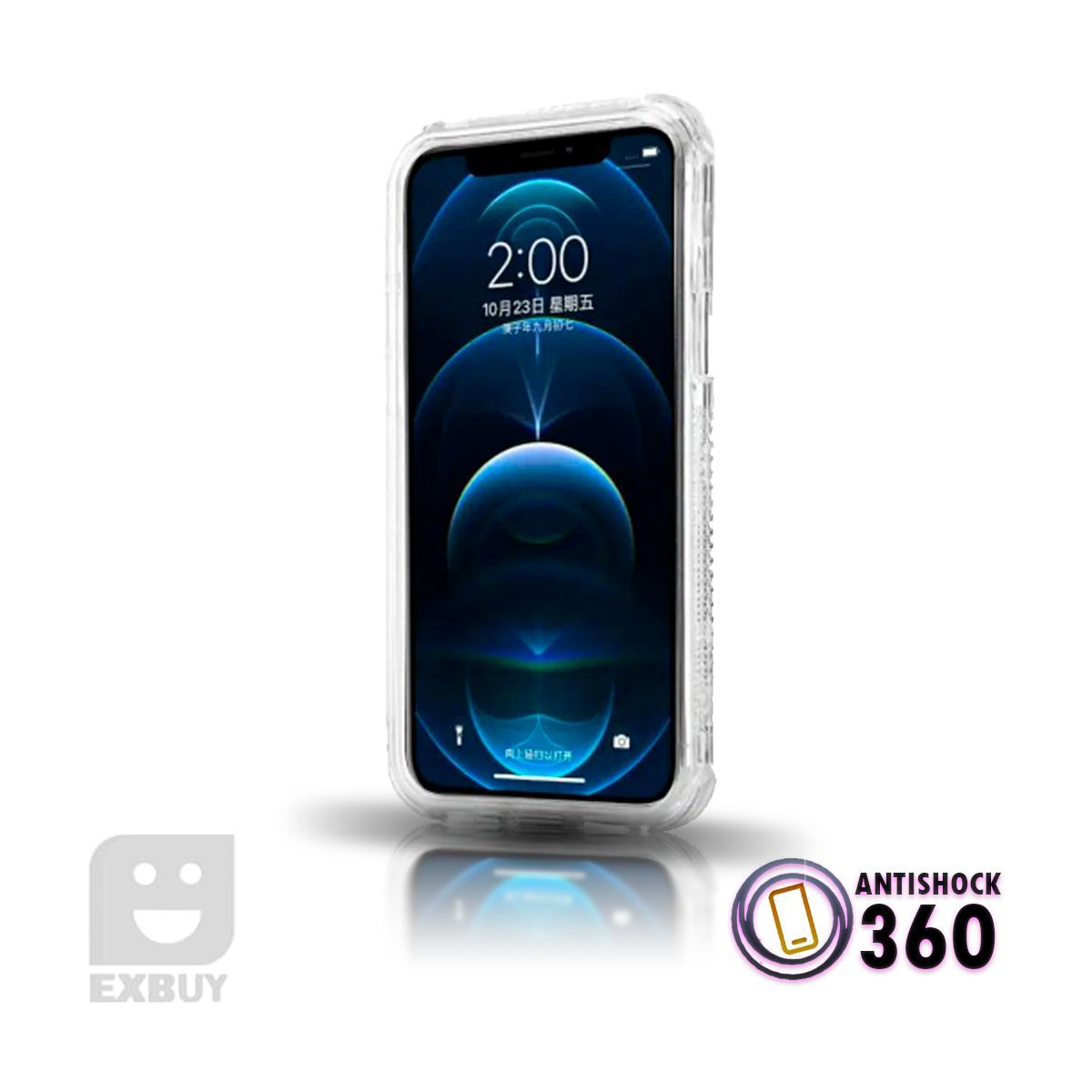 GENERICO - Case 360 Antishock Transparente para iPhone 13 Pro Max