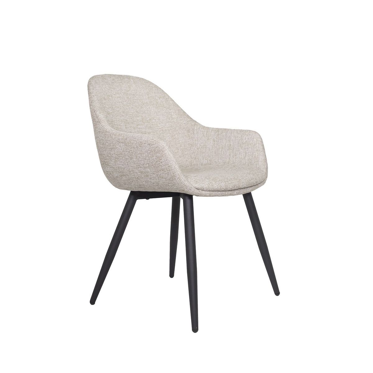 NIHM - Sillas de comedor de Tela y Metal Smash Beige