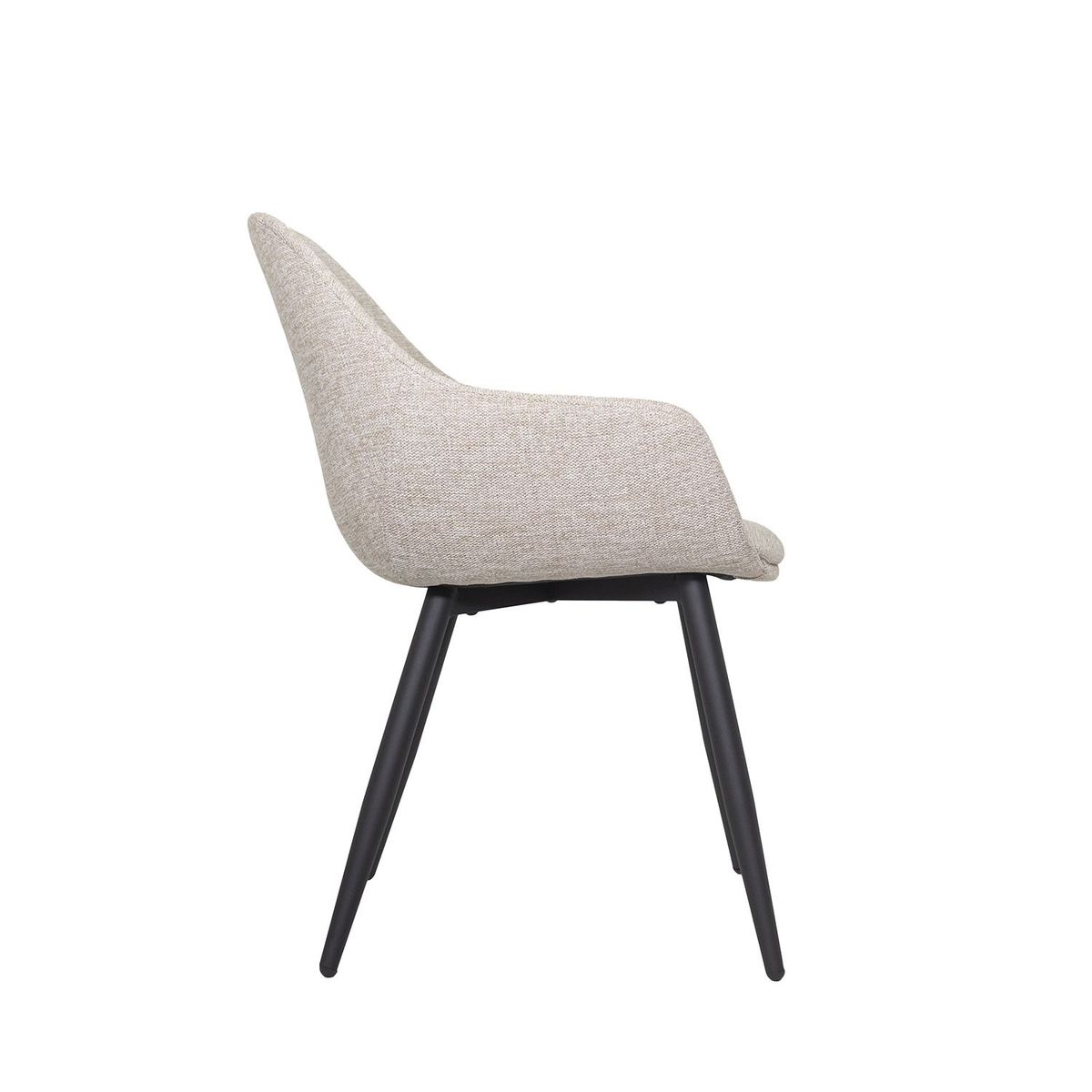 NIHM - Sillas de comedor de Tela y Metal Smash Beige