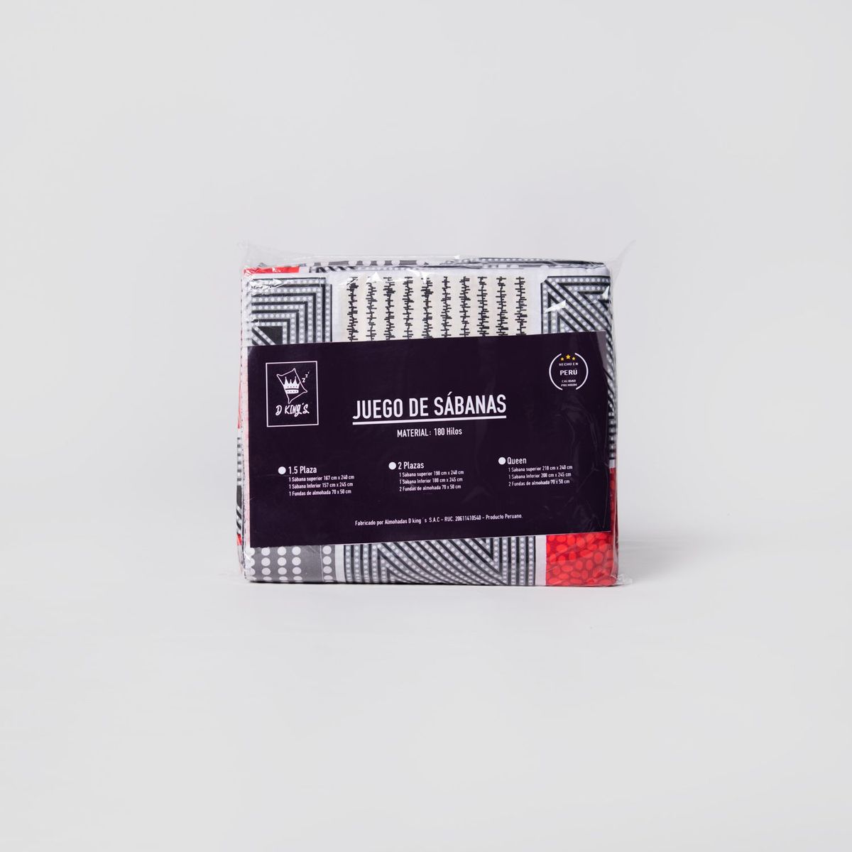 GENERICO - Set De Sábanas Lisa 100 Algodón180 Hilos 2 Plz Armonia Escarlata