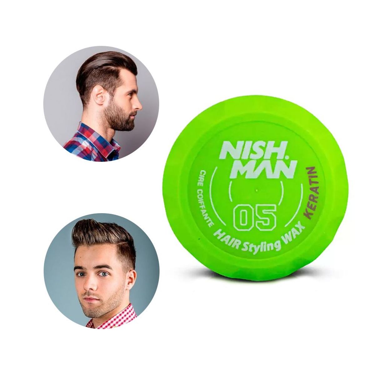 GENERICO - Cera Fijadora de Cabello Nishman Keratina 05 150gr