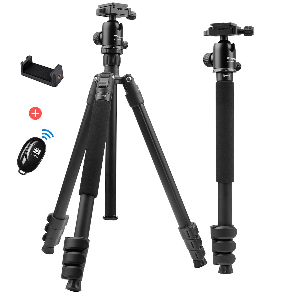 WEIFENG - Trípode Profesional 155 Cm Weifeng WF-6627 Disparador Bluetooth