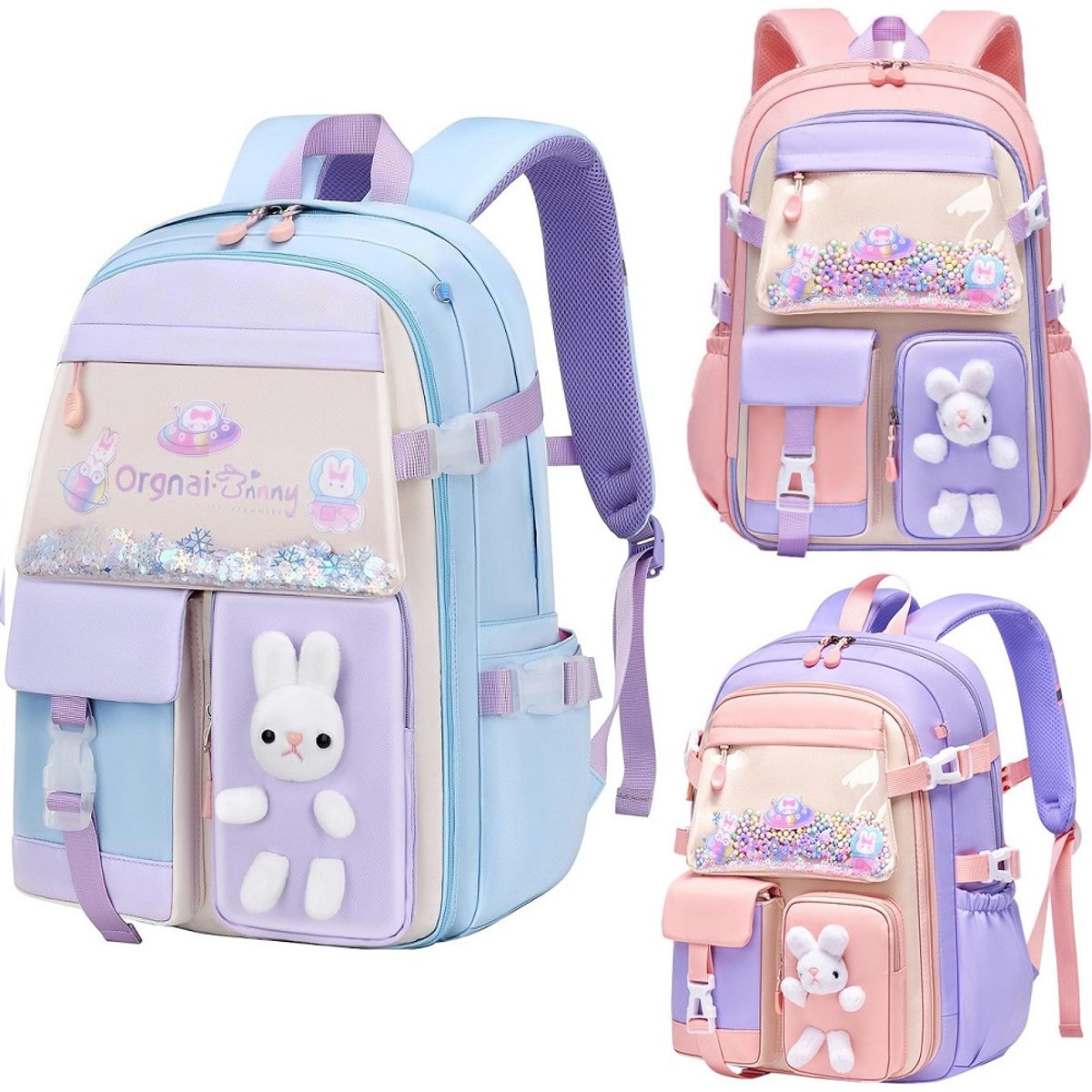 GENERICO - Mochila escolar kawaii juvenil coreana Medd Dunny conejo