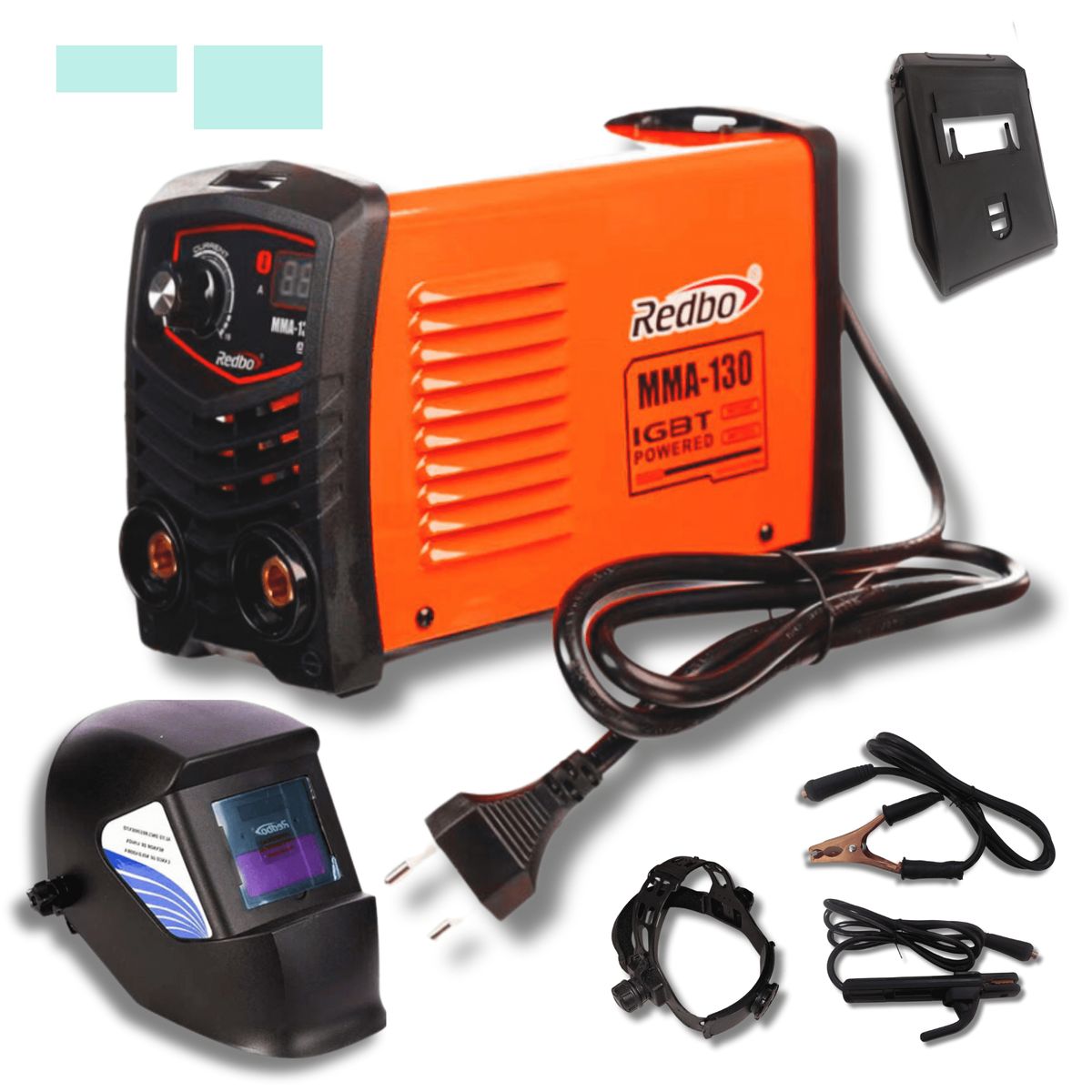 REDBO - Soldadora Inversora 130A con mascara de Soldar Fotosensible Redbo