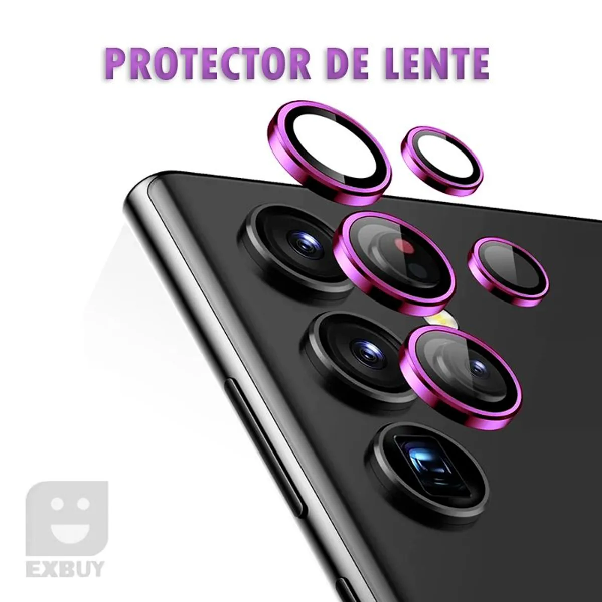 GENERICO - Mica Protectora de Camara Lila para Samsung Galaxy S23 Plus