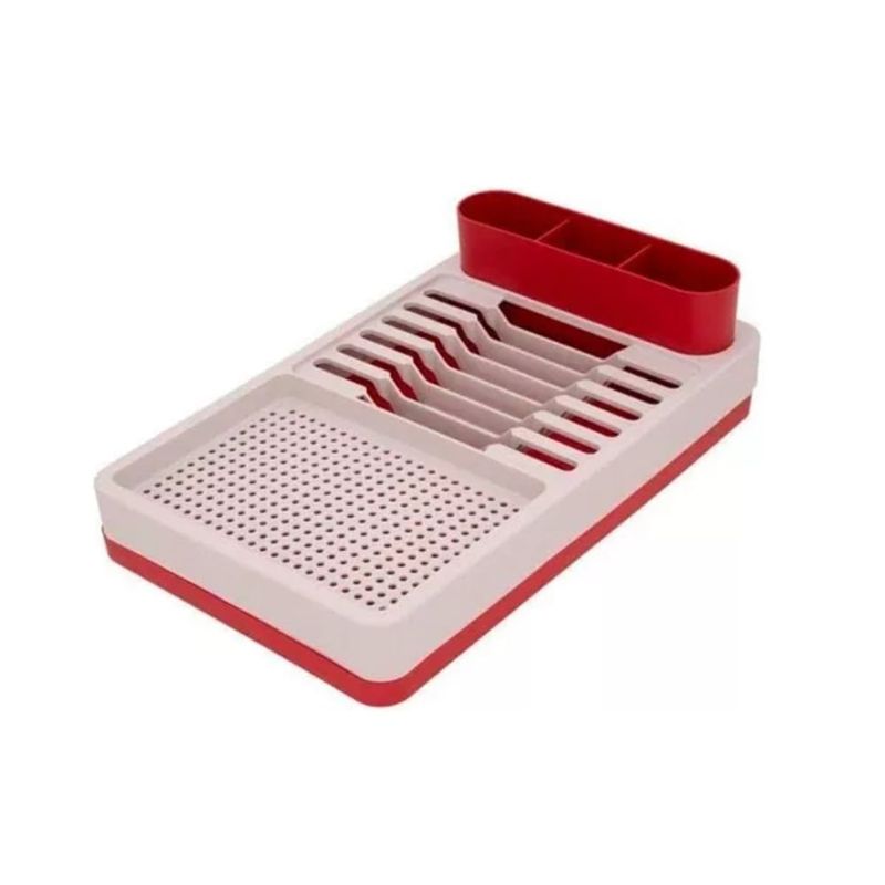 COZA - Escurridor De Platos Plástico Coza Flat Rojo