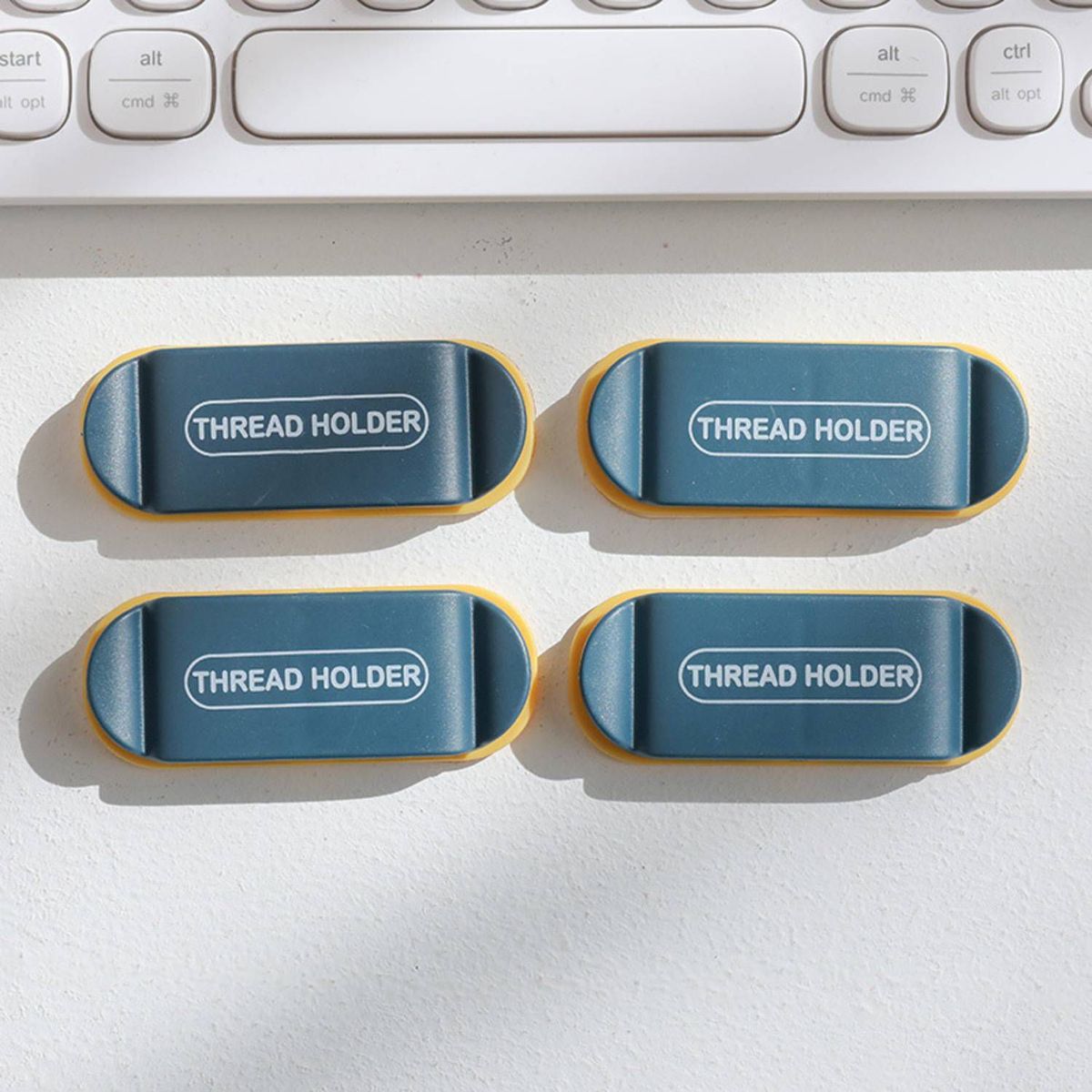 GENERICO - Organizador de Cable USB Autoadhesivo para Oficina o Escritorio x4