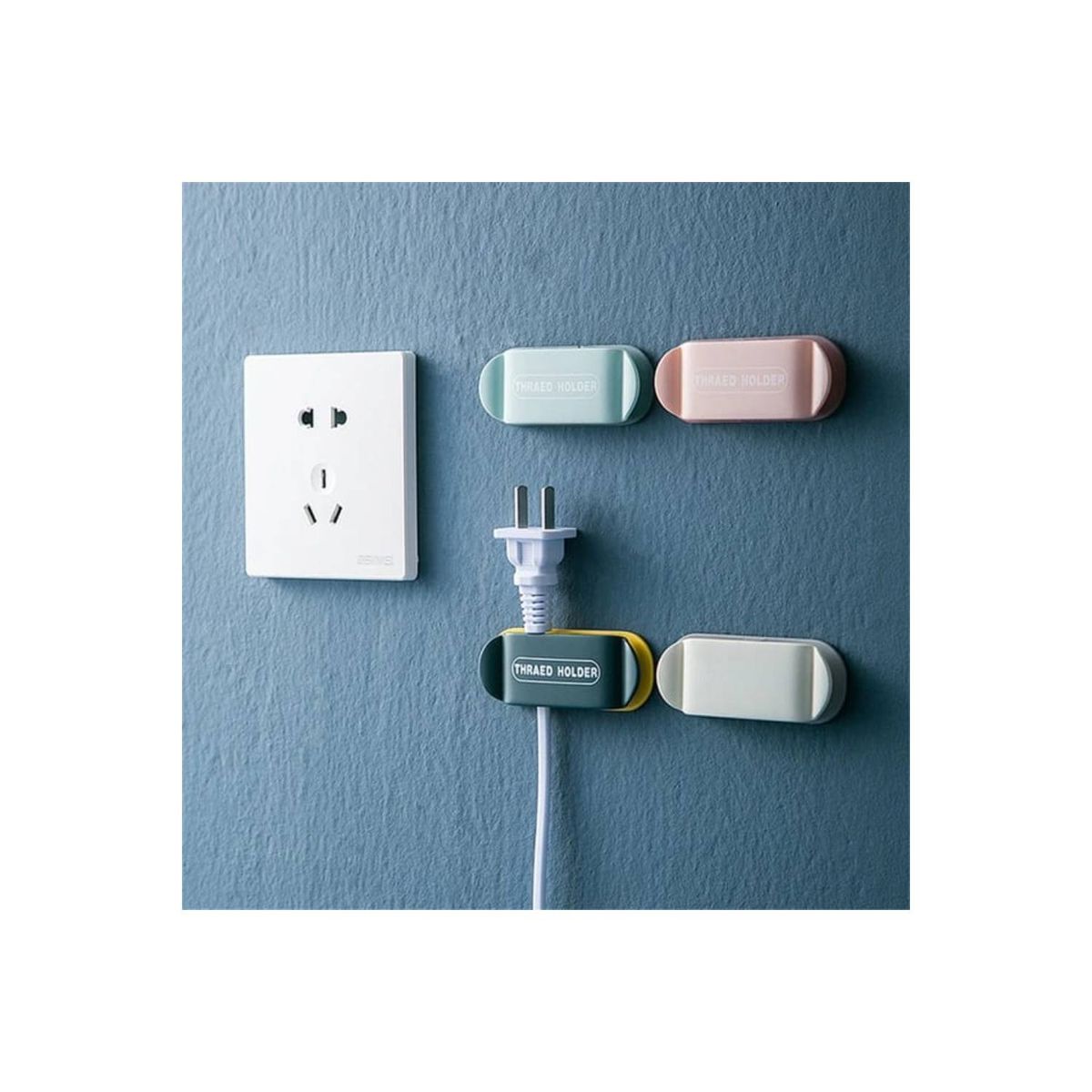 GENERICO - Soporte Enchufe Administrar Cables USB Fuente de Alimentación