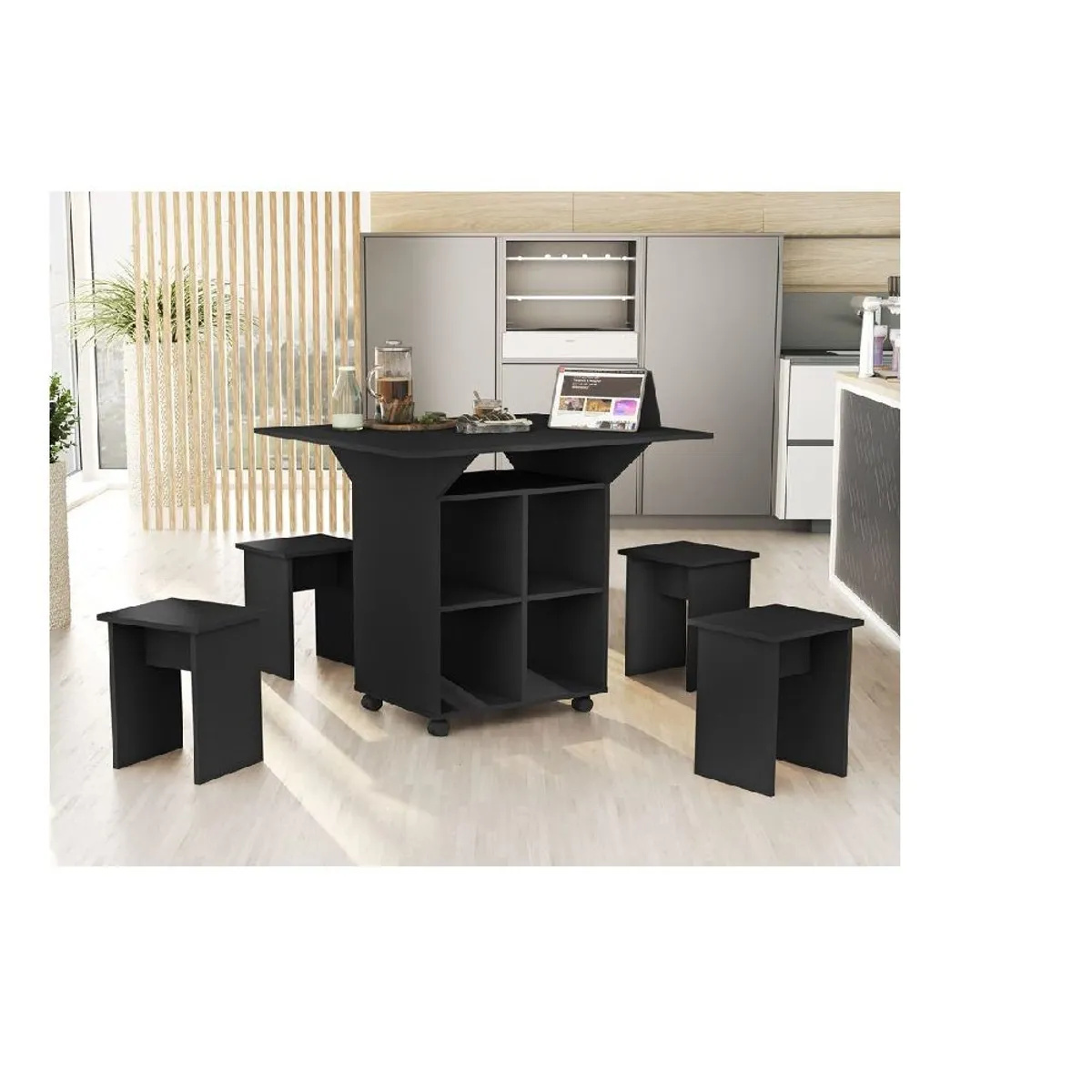 GENERICO - COMEDOR BRAHMA - LA CASA DEL MUEBLERO - NEGRO