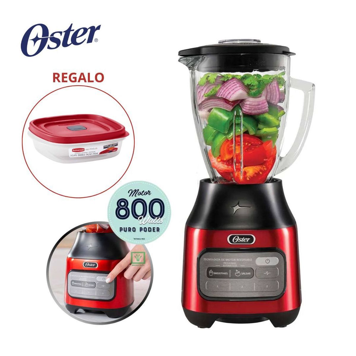 OSTER - Licuadora Oster 1,5 lts  de 800W Digital