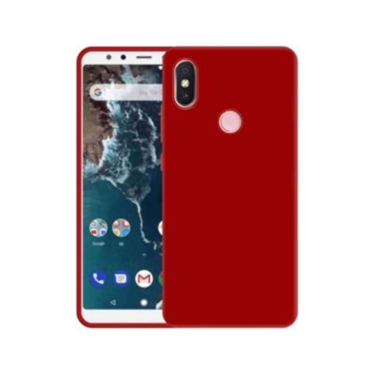 GENERICO - Funda Case de Xiaomi Mi 11 Lite Soft Feeling Antishock Rojo Antigolpe