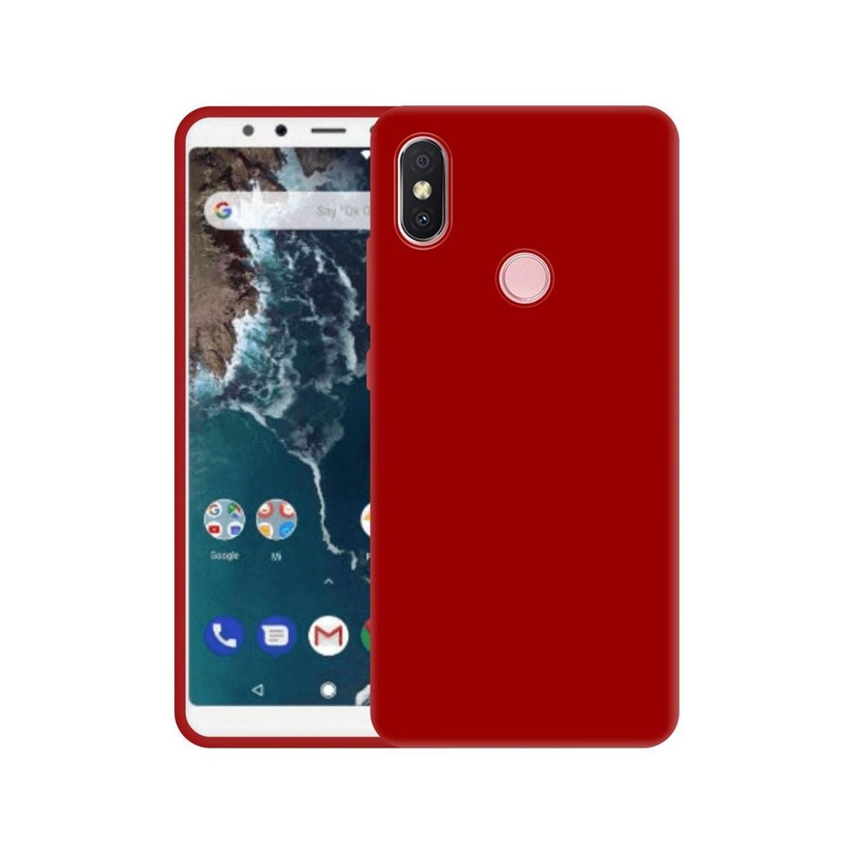 GENERICO - Funda Case de Xiaomi Mi 11T Pro Soft Feeling Antishock Rojo Antigolpe