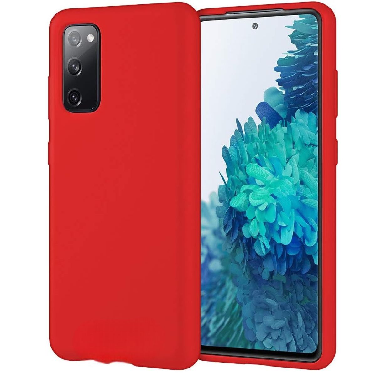 GENERICO - Funda Case de Samsung S20 FE 5G Soft Feeling Antishock Rojo Antigolpe