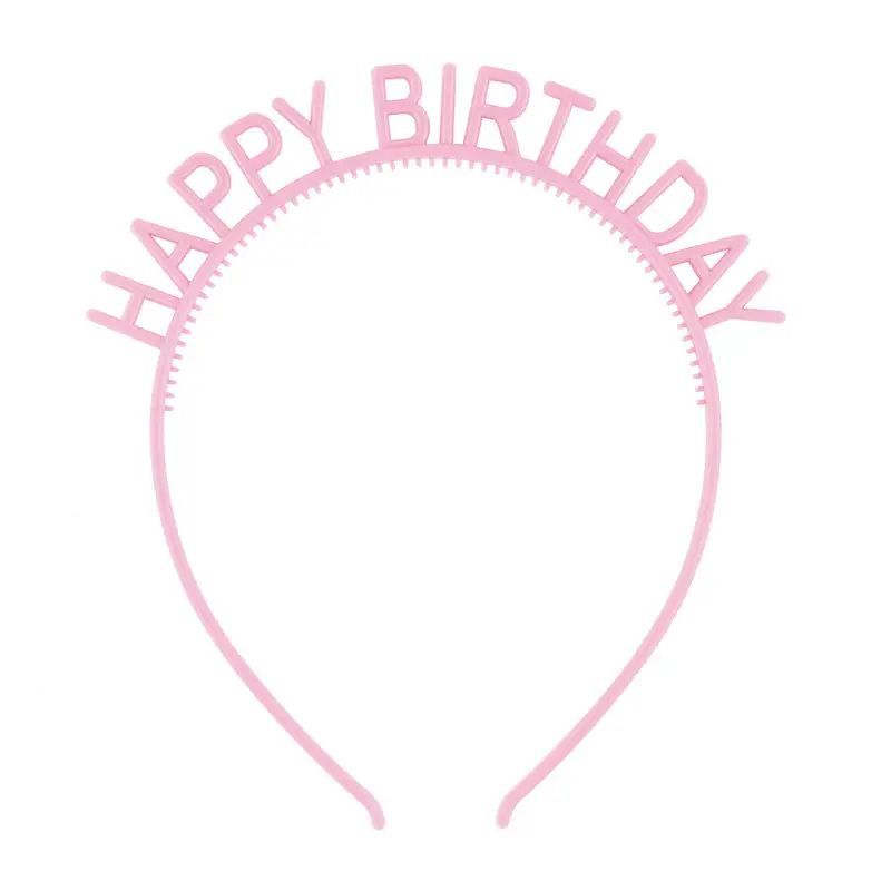 GENERICO - Vincha rosada fiesta cumpleaños happy birthday