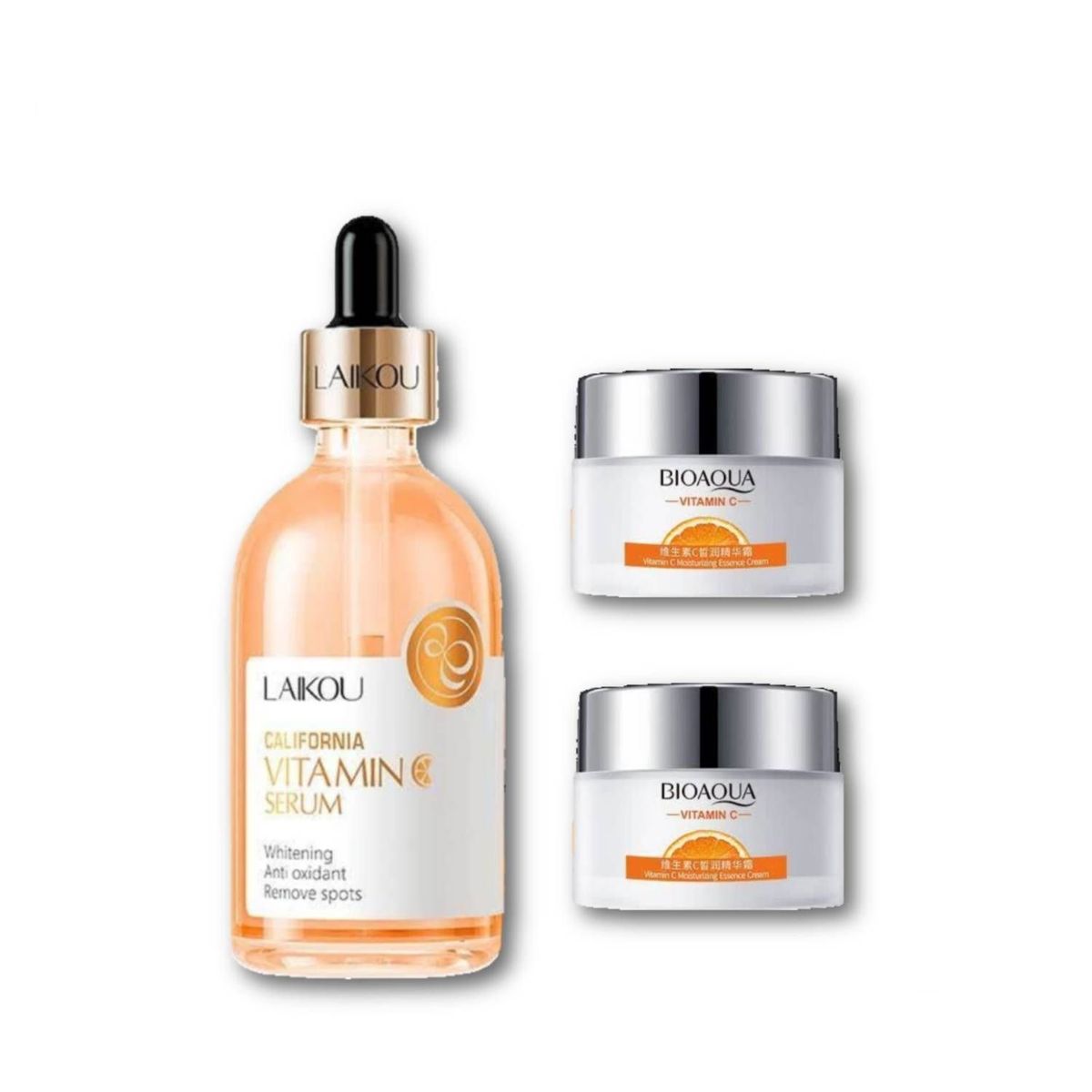 BIOAQUA - PACK SERUM VITAMIN C LAIKOU Y 2 CREMAS HIDRATANTES VITAMIN C