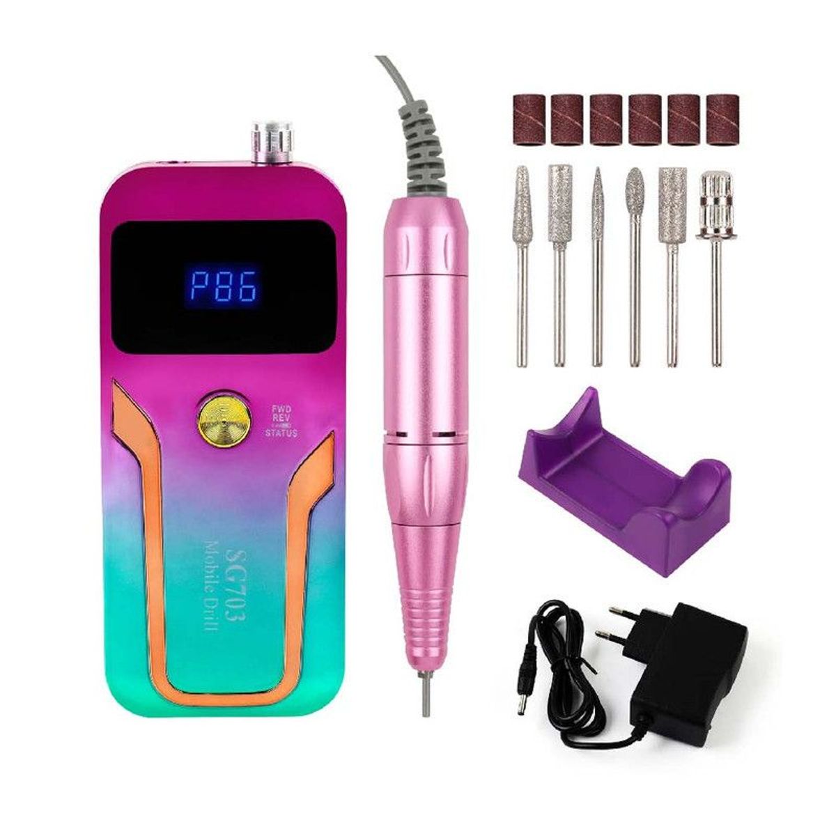 GENERICO - Pulidor de Torno Uñas Profesional Eléctrico