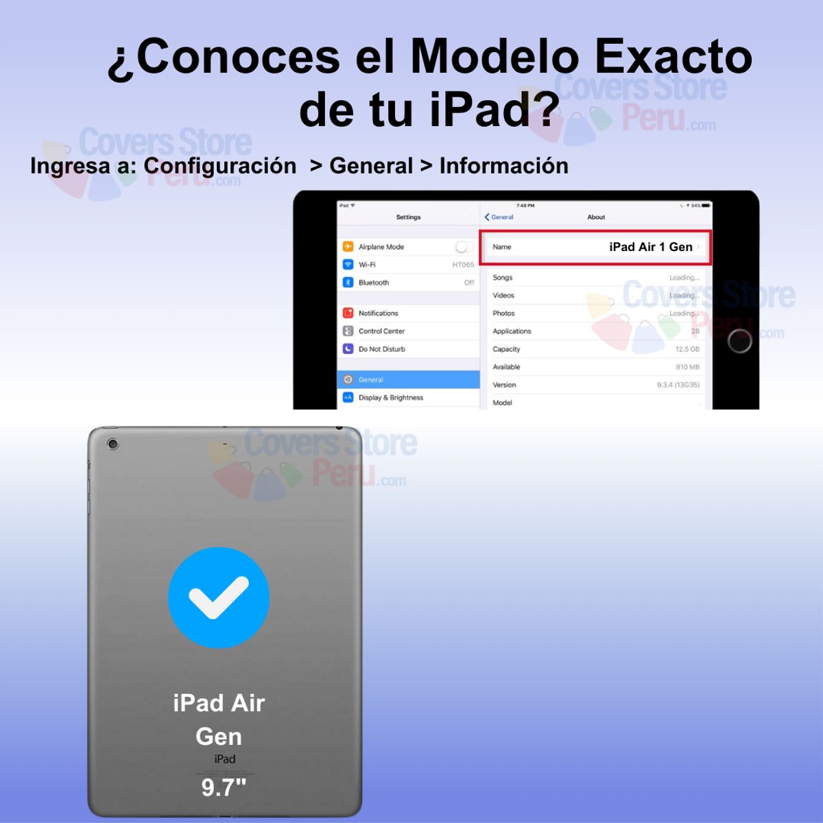 GENERICO - Funda Case para iPad Air 1 9.7" con Portalápiz Transparent Antishock