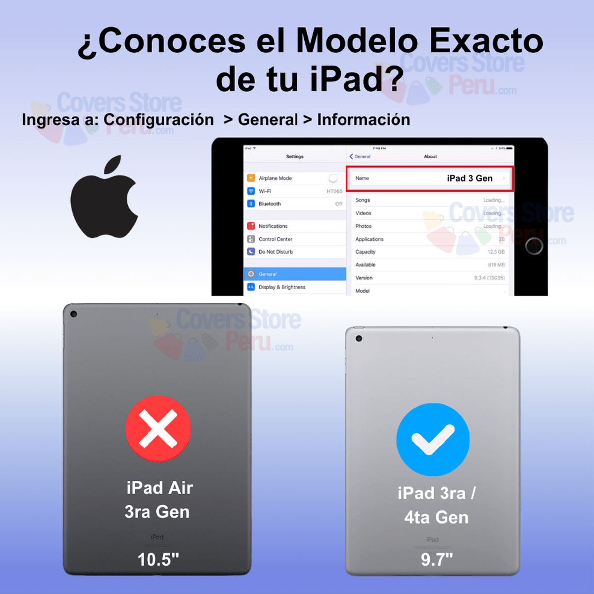 GENERICO - Funda Case para iPad 4ta Gen con Portalápiz Transparent Antishock
