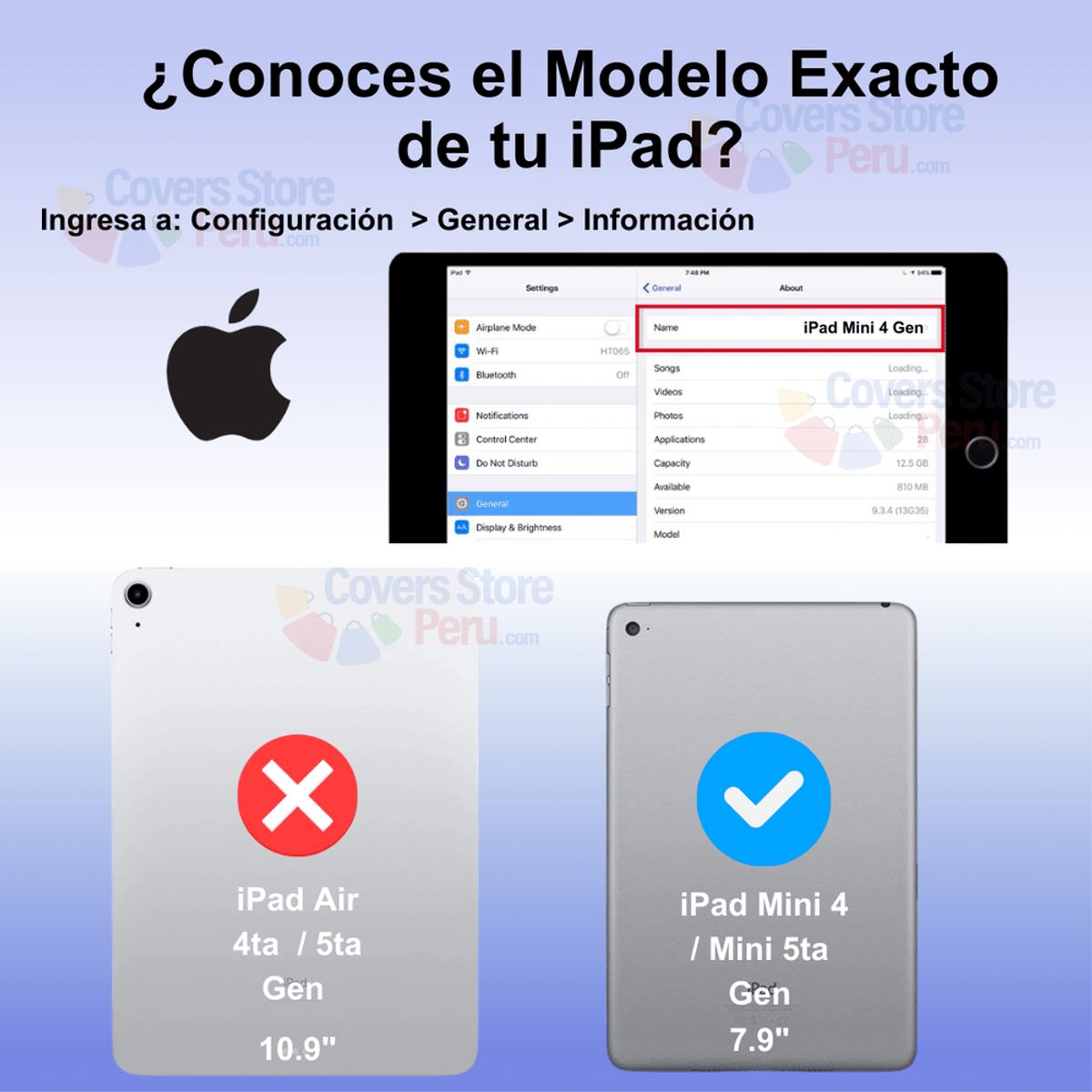 GENERICO - Funda Case para iPad Mini 5 7.9" + Portalápiz Transparent Antishock