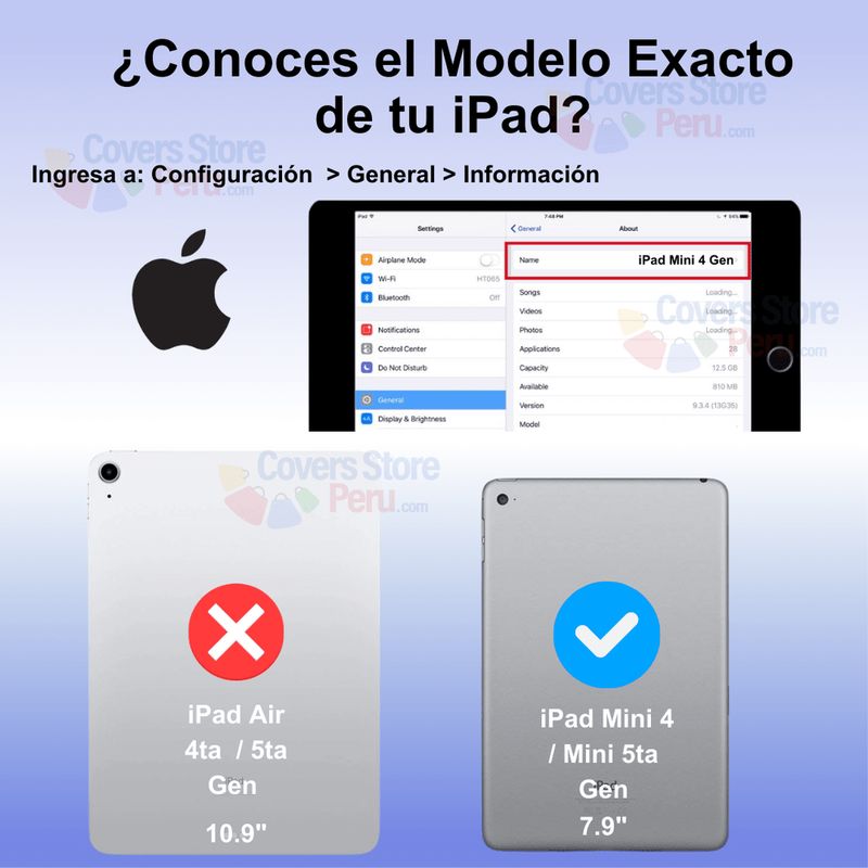 GENERICO - Funda Case para iPad Mini 4 7.9" + Portalápiz Transparent Antishock