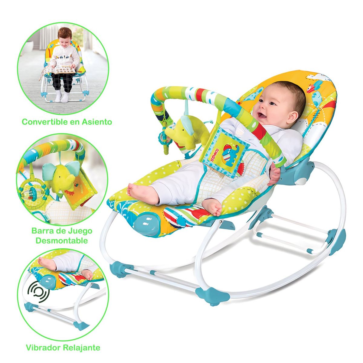 INFANTI - Silla Nido para Bebé Animalitos Safari Multi Infanti 6920