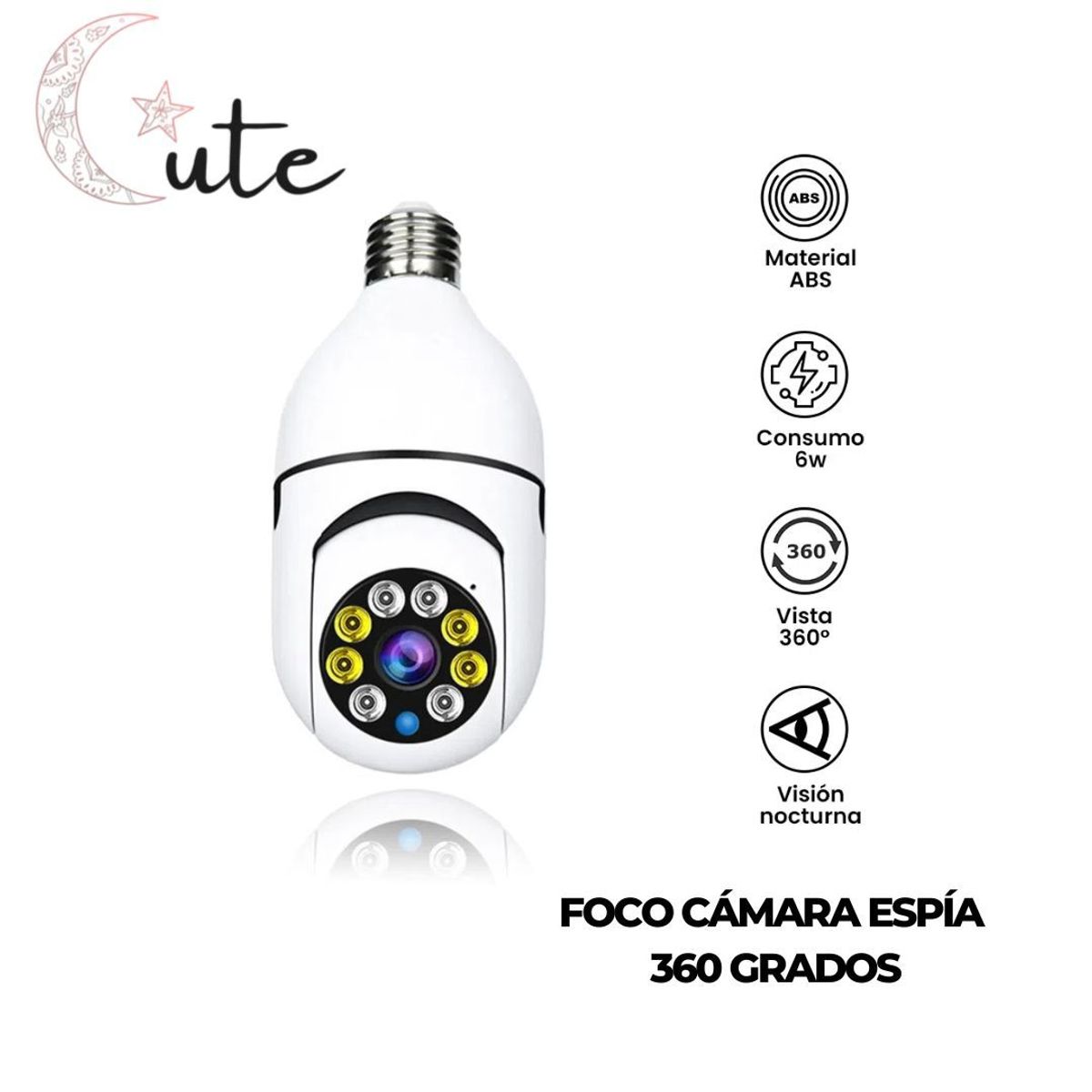 GENERICO - FOCO CÁMARA ESPÍA 360 GRADOS