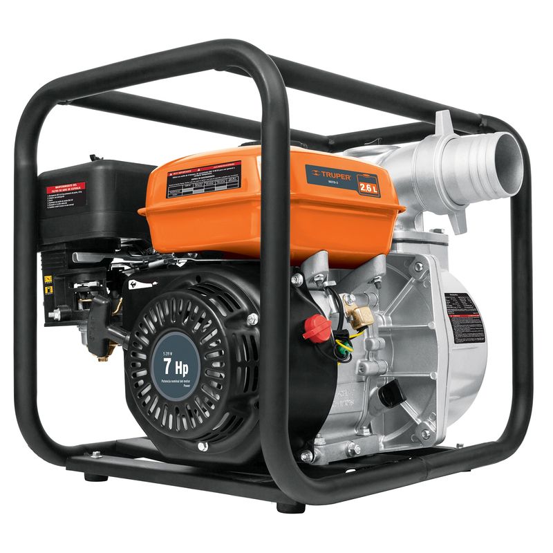 TRUPER - Motobomba autocebante 3" x 3" a gasolina 7 HP