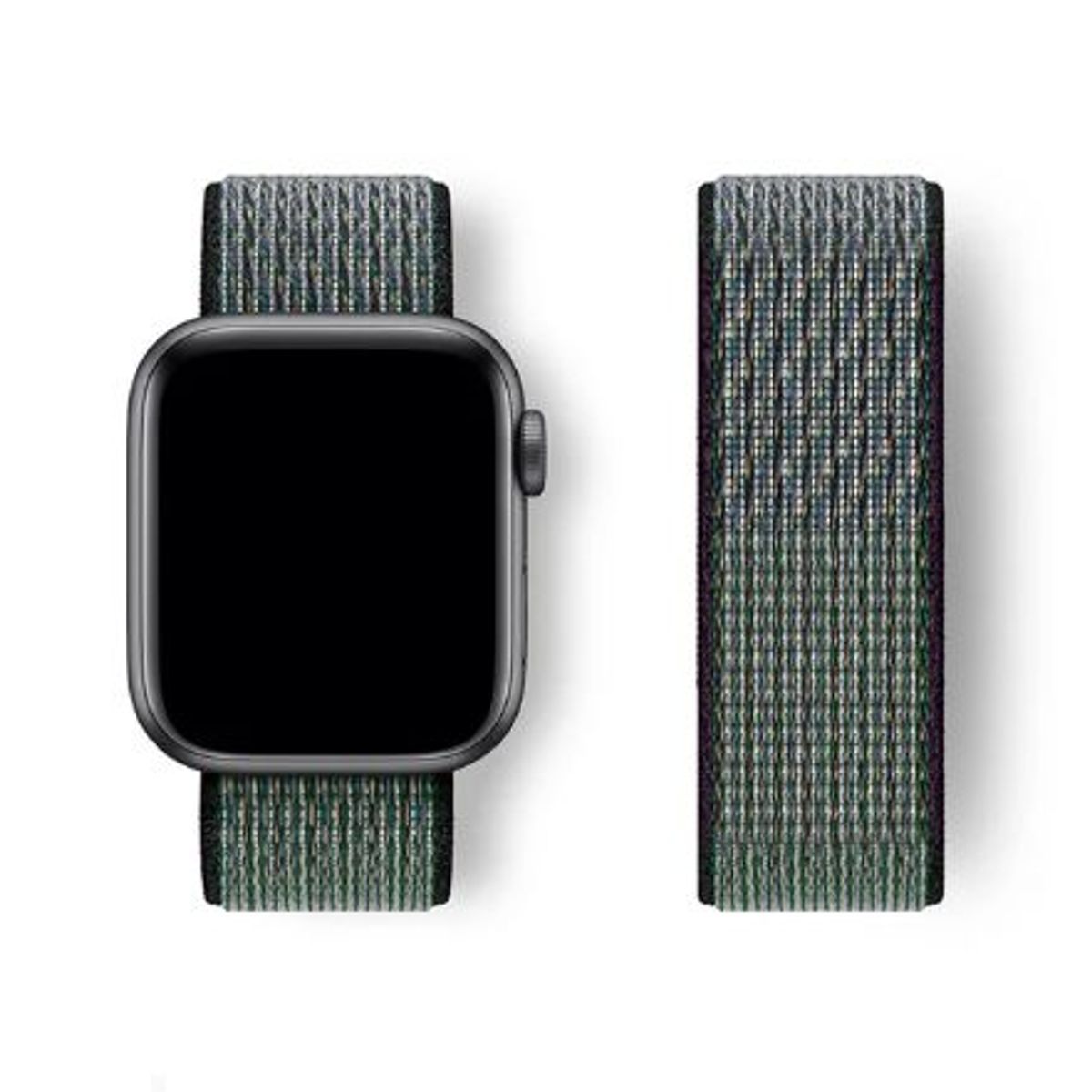 GENERICO - Correa Nylon para Apple Watch y Smartwatch 42mm a 49mm Verde