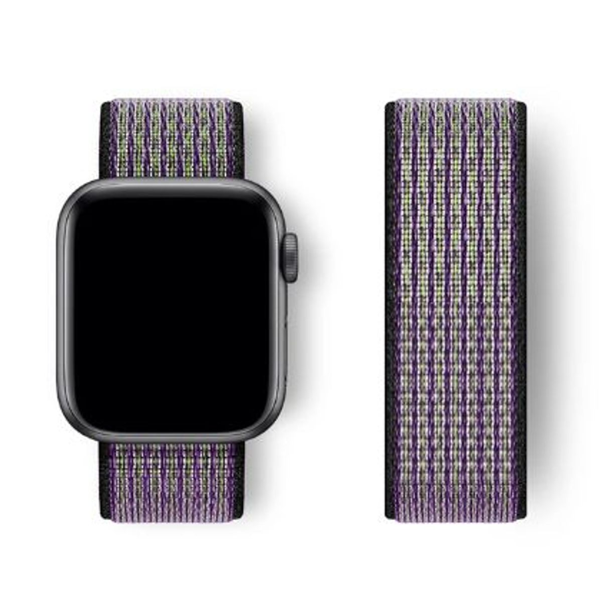 GENERICO - Correa Nylon para Apple Watch y Smartwatch 42mm a 49mm Mora