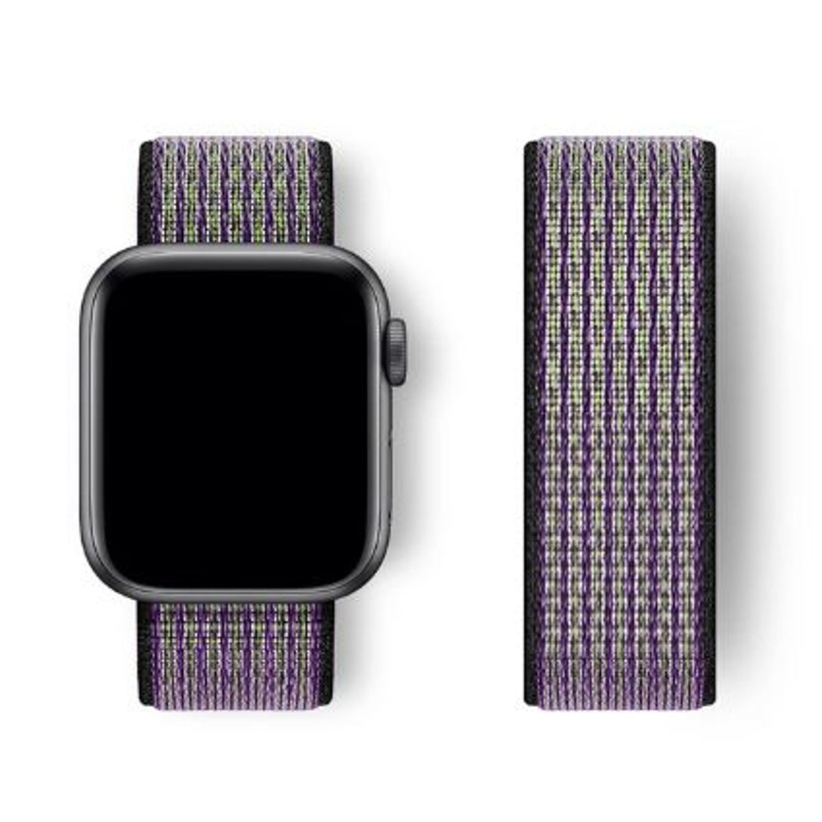 GENERICO - Correa Nylon para Apple Watch y Smartwatch 42mm a 49mm Mora