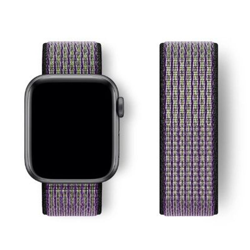 GENERICO - Correa Nylon para Apple Watch y Smartwatch 42mm a 49mm Mora