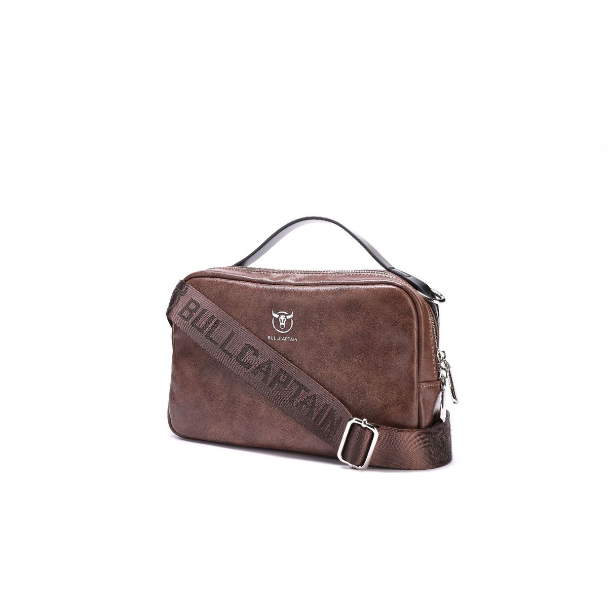 BULLCAPTAIN - BullCaptain - Morral de Cuero PU DJB-0106-PU-CF Café