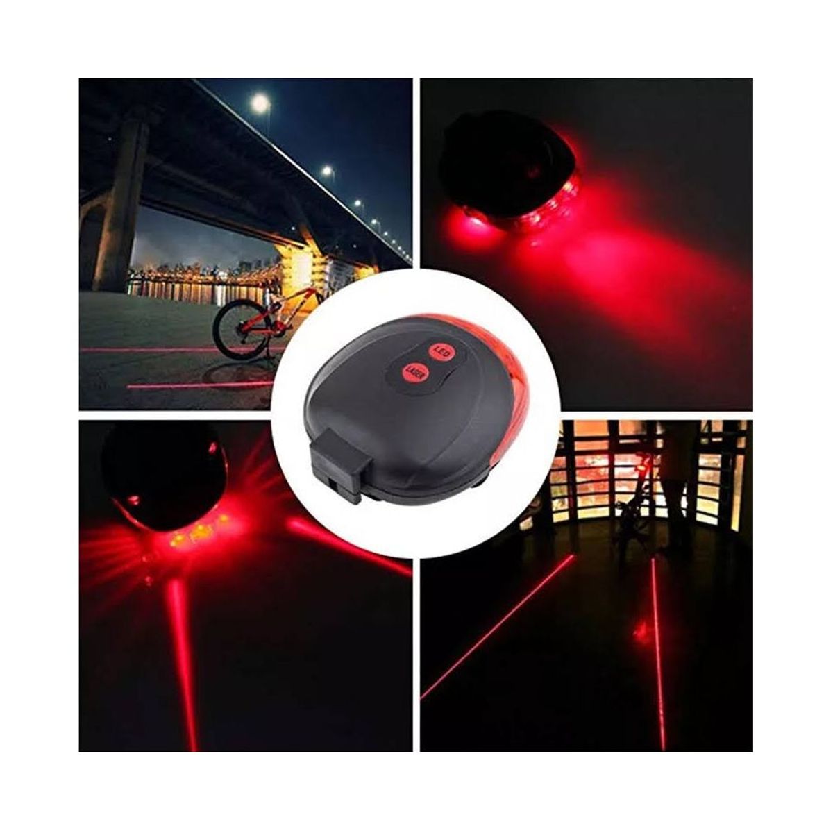 GENERICO - Luz Trasera Para Bicicleta Con Laser