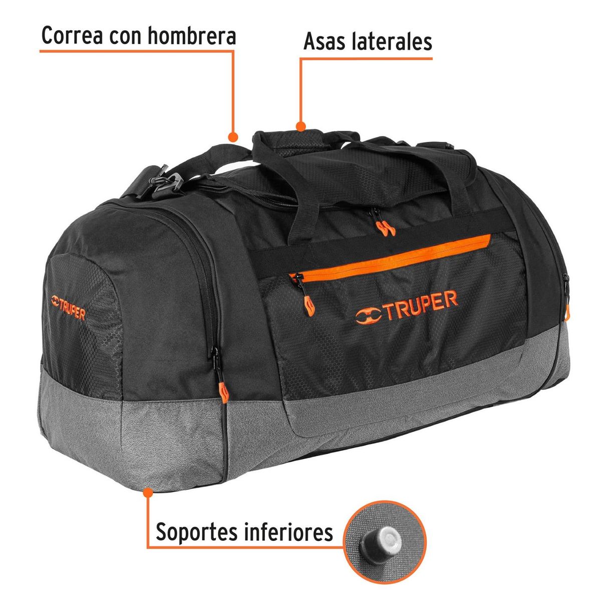 TRUPER - Combo maletas deportivas camping y mochila porta laptop Truper
