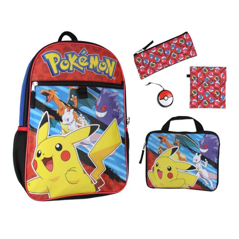 POKEMON - Pokemon Mochila 41 cm Set de 5 piezas