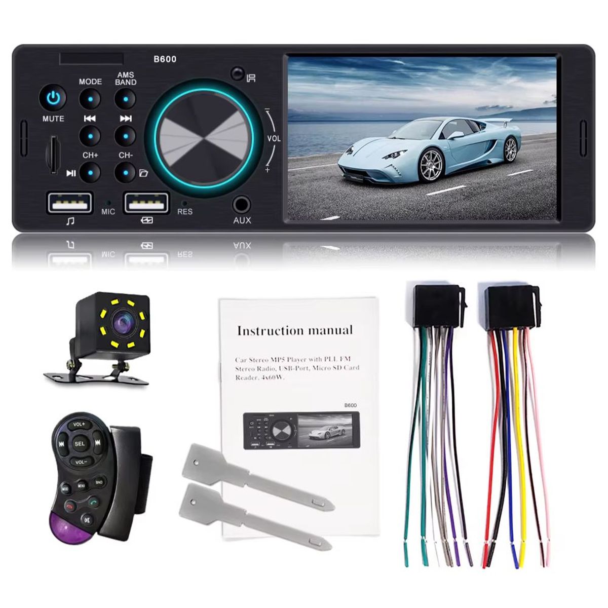 GENERICO - Autoradio con Pantalla táctil bluetooth + Cámara de Retroceso