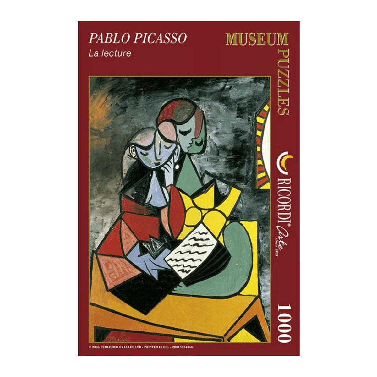 RICORDI ART - Rompecabezas Ricordi La Lectura Pablo Picasso 1000 Piezas