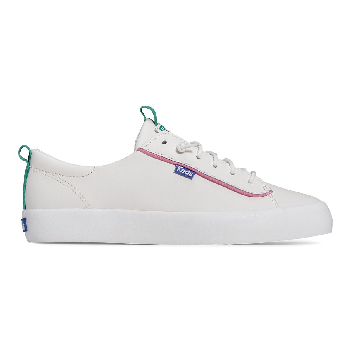 KEDS - Zapatilla Keds Kickback Leather Pop Binding Blanco KEDS