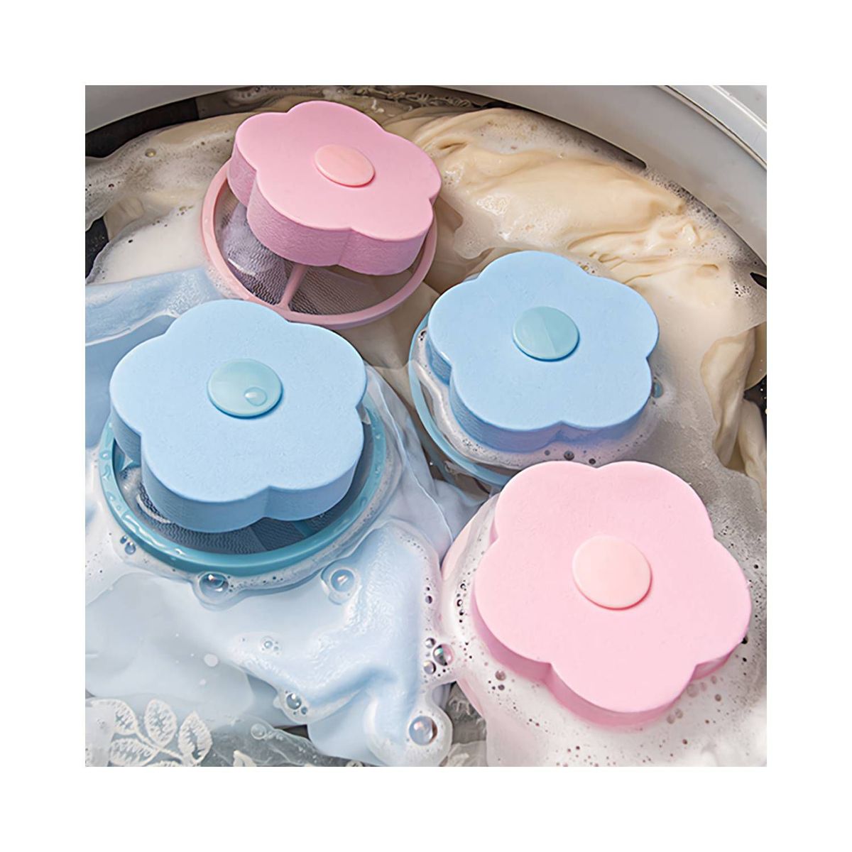 GENERICO - Pack x4 Filtro Atrapa Pelusas para Lavadora