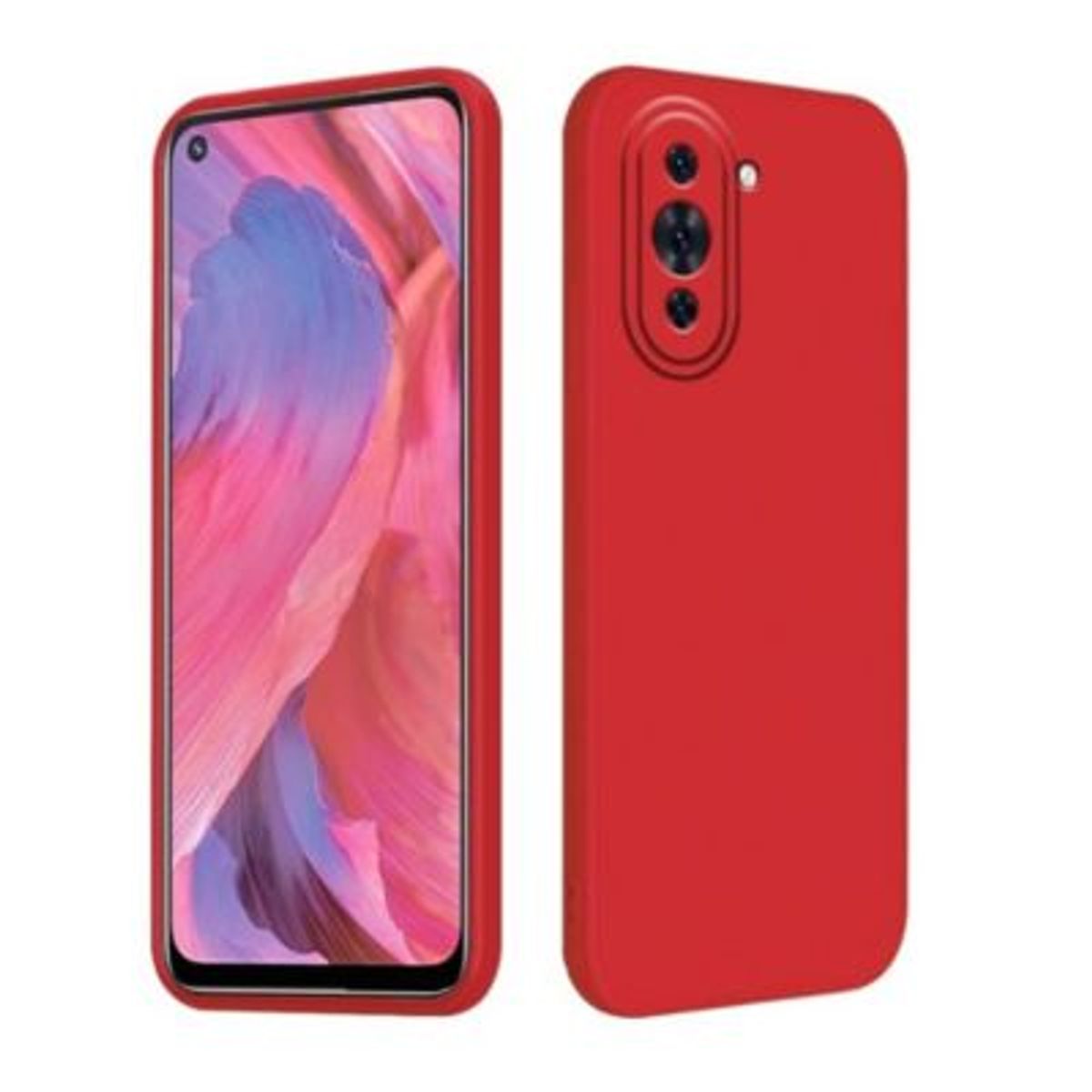 GENERICO - Funda Case para Huawei Nova 10 Soft Feeling Antishock Rojo Antigolpe