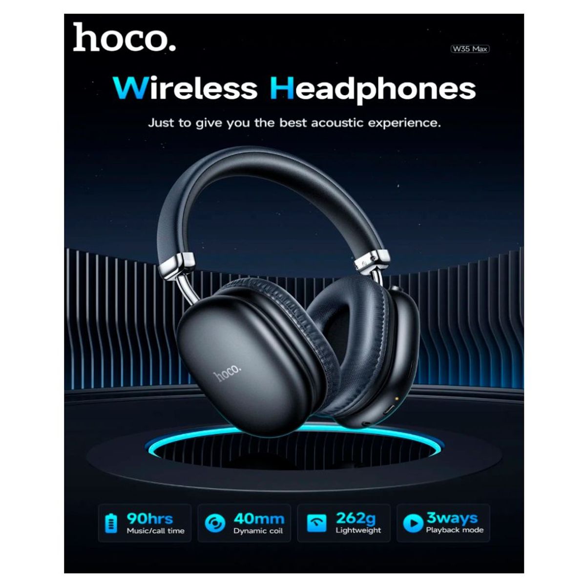 HOCO - Audifono Bluetooth inalámbricos Auriculares Con Microfono Hoco W35 Max