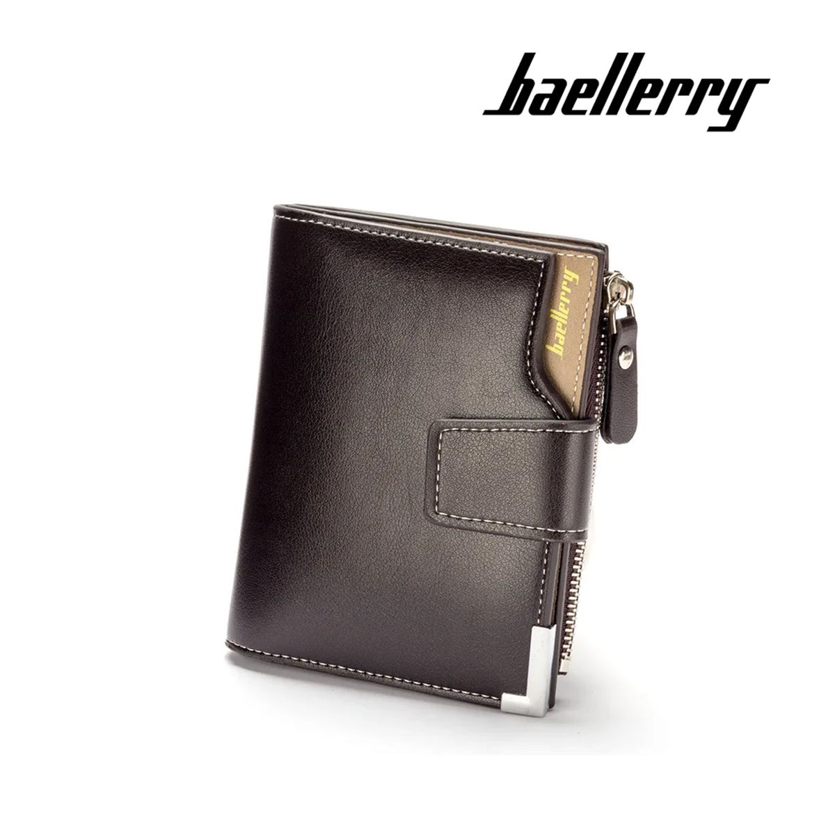 BAELLERRY - BILLETERA MONEDERO CON BROCHE CUERO HOMBRE BAELLERRY