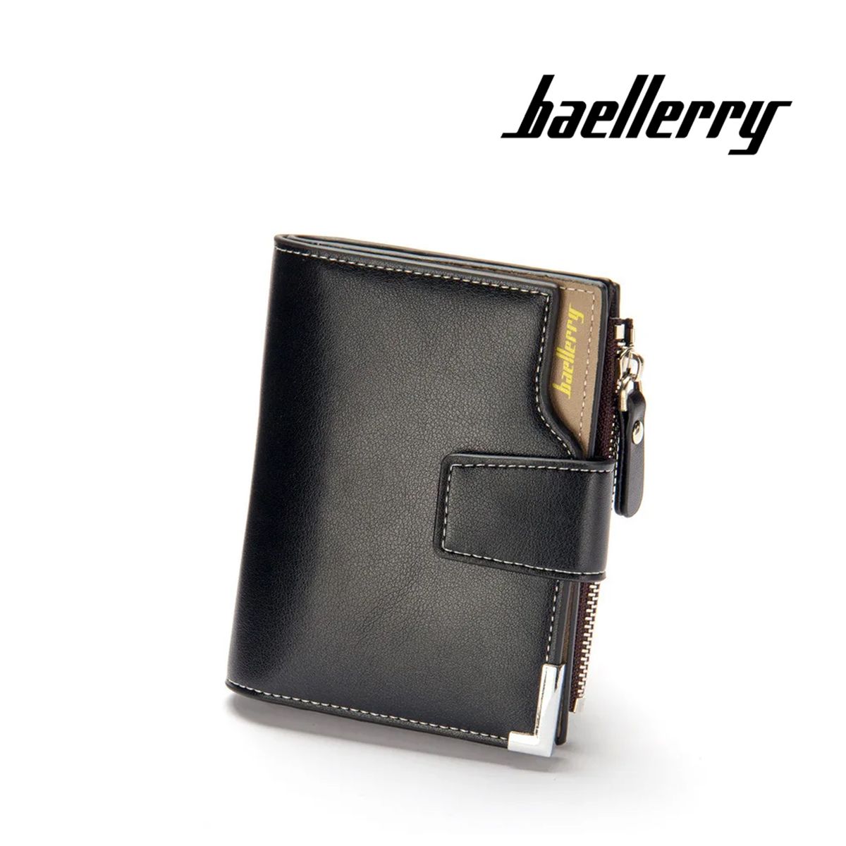 BAELLERRY - BILLETERA MONEDERO CON BROCHE CUERO HOMBRE BAELLERRY