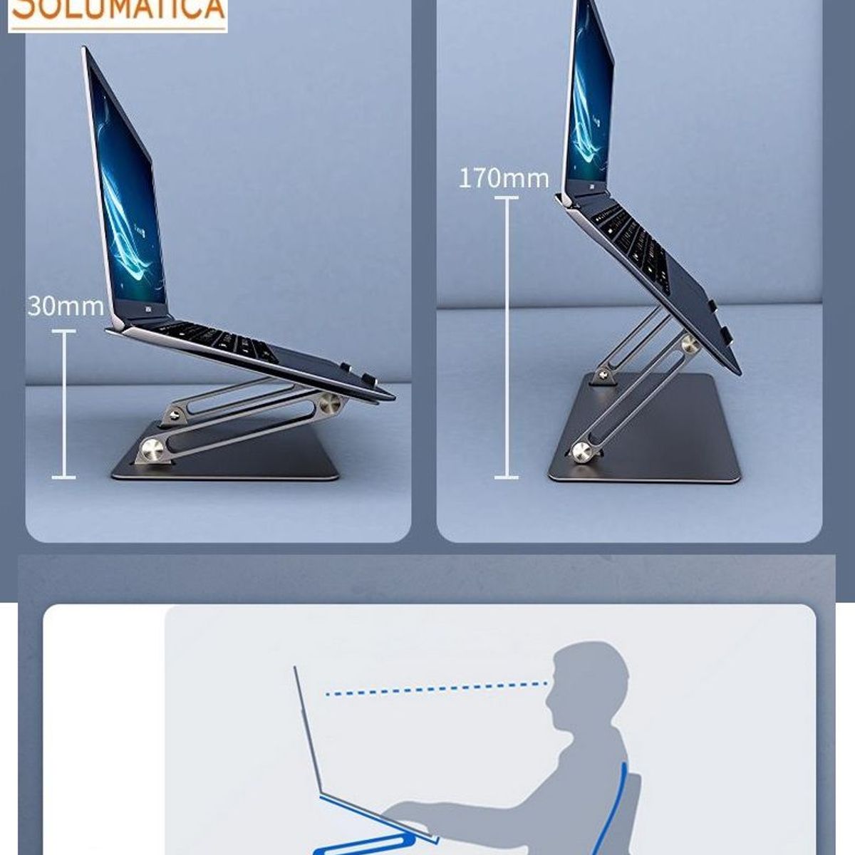 OEM - Soporte Para Laptop - Plegable Regulable - Hasta 17 Pulgadas
