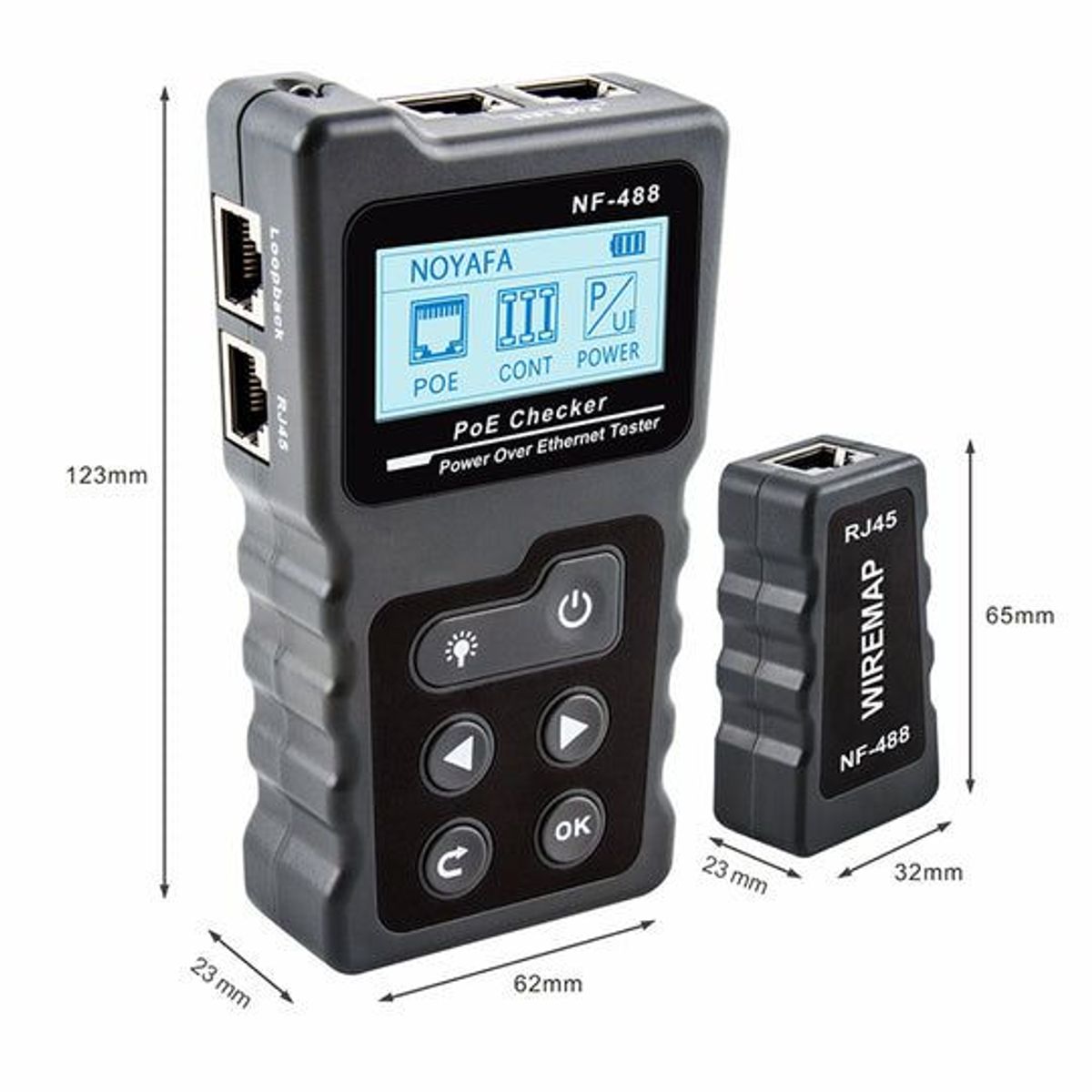 NOYAFA - Noyafa NF-488 Testeador de red  detección consumo POE y Voltaje