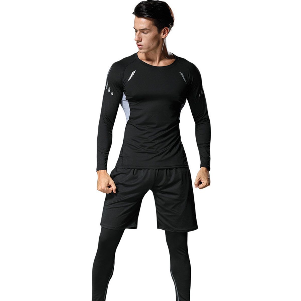 GENERICO - Licra Para Gym De Hombre Compression Calentador Deportivo